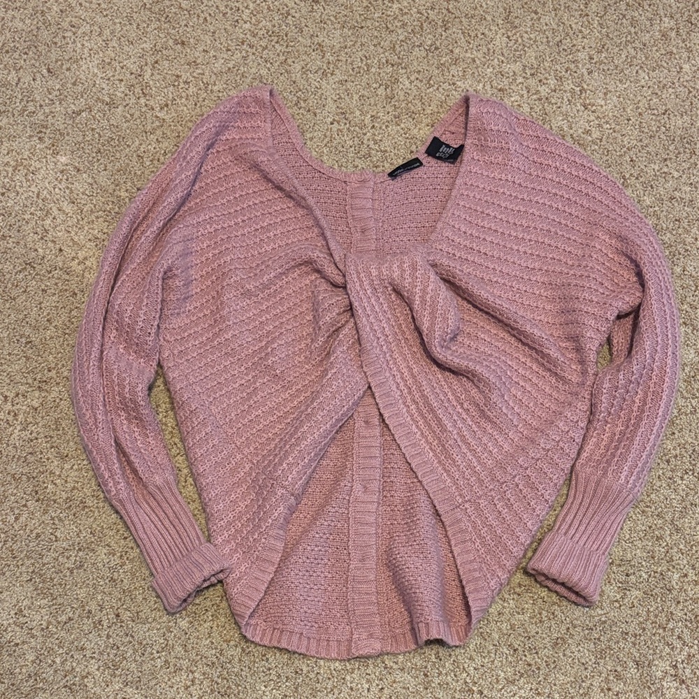 Moda International Dusty Pink V-Neck Sweater